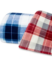 Nautica Bluff Plaid Ultra Soft Plush Bed Blanket