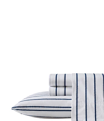 Nautica Brenton Striped Cotton Percale Sheet Set