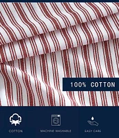 Nautica Coleridge Striped Cotton Percale Duvet Cover