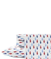 Nautica Costazul Coastal Shark Percale Sheet Set