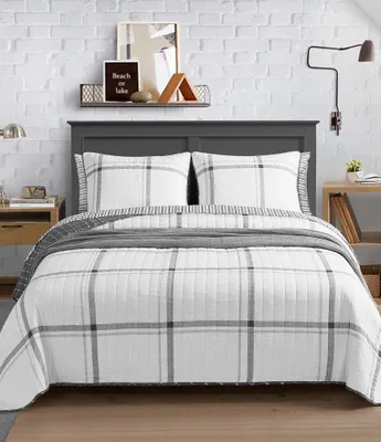 Nautica Fleetville Grey Quilt Set