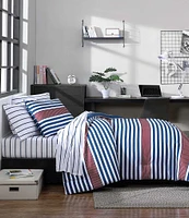 Nautica Kennedy Stripe Microfiber Reversible Comforter Mini Set