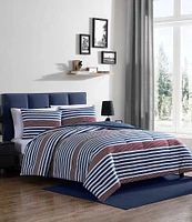 Nautica Kennedy Stripe Microfiber Reversible Comforter Mini Set