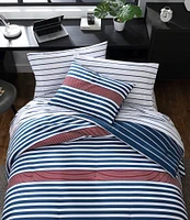 Nautica Kennedy Stripe Microfiber Reversible Comforter Mini Set