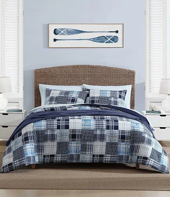 Nautica Mason Patchwork Cotton Comforter and Sham Mini Set