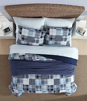 Nautica Mason Patchwork Cotton Comforter and Sham Mini Set