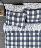 Nautica Norridge Navy Reversible Quilt Mini Set