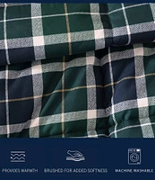 Nautica North Sail Plaid Microfiber Reversible Duvet Cover Mini Set