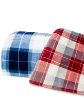 Nautica Northsail Plaid Ultra Soft Plush Fleece Bed Blanket