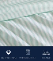 Nautica Penny Pinstripe Cotton Percale Sheet Set