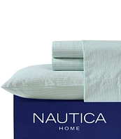 Nautica Penny Pinstripe Cotton Percale Sheet Set