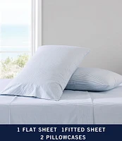 Nautica Penny Pinstripe Cotton Percale Sheet Set