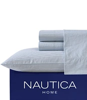 Nautica Penny Pinstripe Cotton Percale Sheet Set