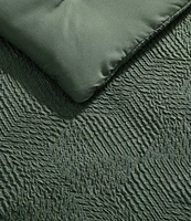 Nautica Point Harbor Green Embossed Comforter and Sham Mini Set