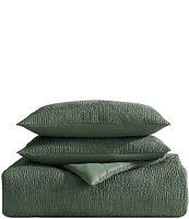 Nautica Point Harbor Green Embossed Comforter and Sham Mini Set