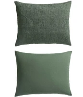 Nautica Point Harbor Green Embossed Comforter and Sham Mini Set