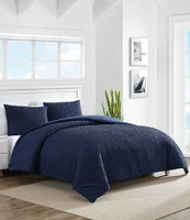 Nautica Point Harbor Navy Embossed Reversible Mini Comforter Set