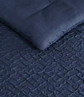 Nautica Point Harbor Navy Embossed Reversible Mini Comforter Set