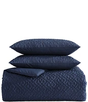 Nautica Point Harbor Navy Embossed Reversible Mini Comforter Set