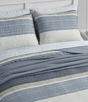 Nautica Ridgeport Striped Cotton Reversible Quilt Mini Set