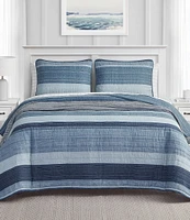 Nautica Ridgeport Striped Cotton Reversible Quilt Mini Set