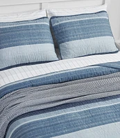 Nautica Ridgeport Striped Cotton Reversible Quilt Mini Set