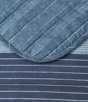 Nautica Ridgeport Striped Cotton Reversible Quilt Mini Set