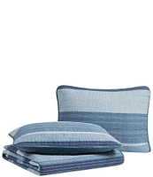 Nautica Ridgeport Striped Cotton Reversible Quilt Mini Set