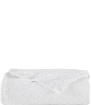 Nautica Ripple Cove White Organic Cotton Bed Blanket