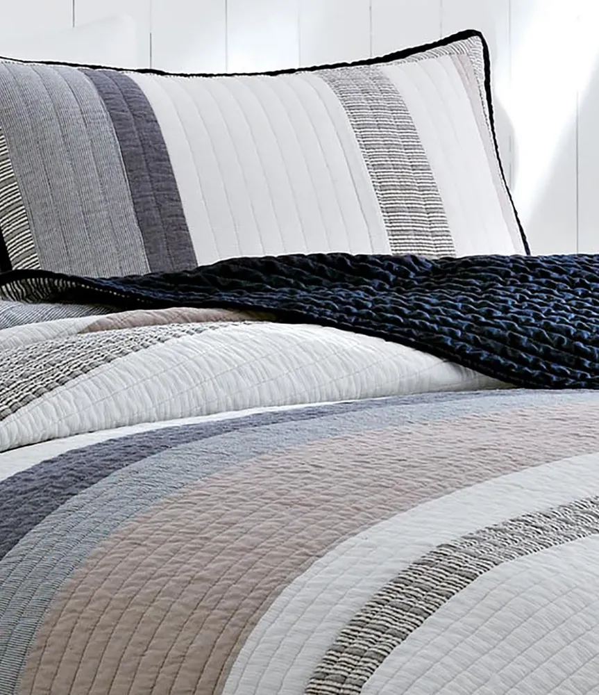 Nautica Neutral Striped Tideway Quilt