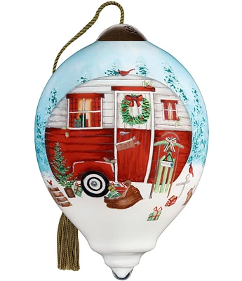 Ne' Qwa Art 2024 Home Is Where the Heart Is Hand Painted Blown Glass Ornament