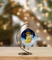 Ne' Qwa Art A Quiet Prayer Hand Painted Glass Ornament