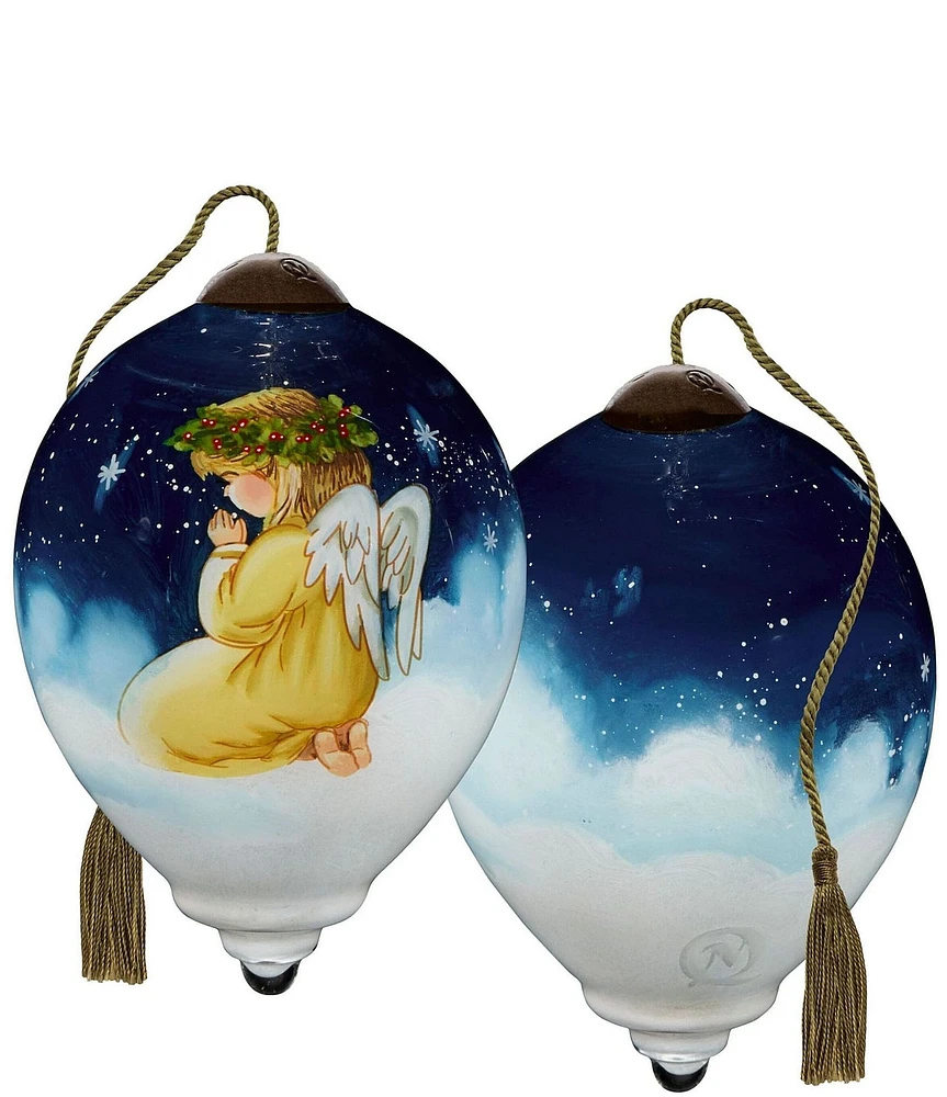 Ne' Qwa Art A Quiet Prayer Hand Painted Glass Ornament