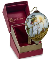 Ne' Qwa Art Christmas Eve Hand Painted Blown Glass Ornament