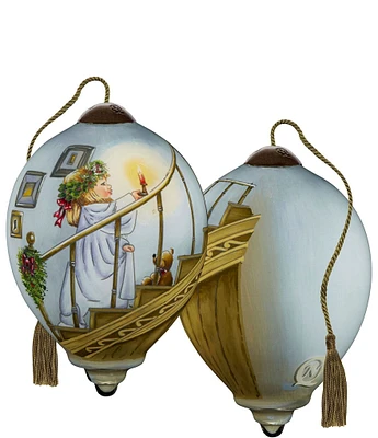 Ne' Qwa Art Christmas Eve Hand Painted Blown Glass Ornament