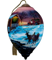 Ne' Qwa Art Holiday Traditions Hand Painted Blown Glass Ornament