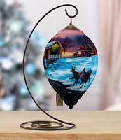 Ne' Qwa Art Holiday Traditions Hand Painted Blown Glass Ornament