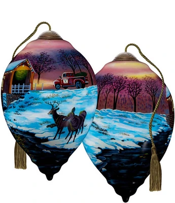 Ne' Qwa Art Holiday Traditions Hand Painted Blown Glass Ornament