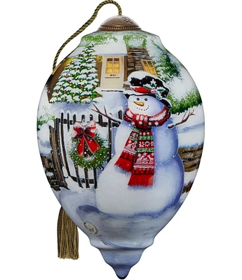 Ne' Qwa Art Home For The Holidays Hand Painted Glass Ornament