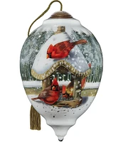 Ne' Qwa Art Limited Edition Winter Buffet Hand Painted Blown Glass Ornament