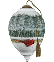 Ne' Qwa Art Limited Edition Winter Buffet Hand Painted Blown Glass Ornament