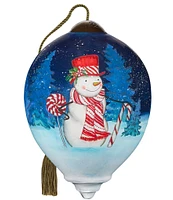 Ne' Qwa Art Peppermint Wonderland Hand Painted Glass Ornament