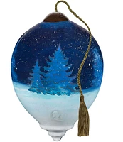 Ne' Qwa Art Peppermint Wonderland Hand Painted Glass Ornament