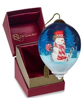 Ne' Qwa Art Peppermint Wonderland Hand Painted Glass Ornament