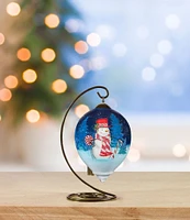 Ne' Qwa Art Peppermint Wonderland Hand Painted Glass Ornament