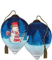 Ne' Qwa Art Peppermint Wonderland Hand Painted Glass Ornament