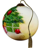 Ne' Qwa Art Santa Loves Me Hand Painted Glass Ornament