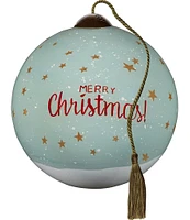 Ne' Qwa Art Santa Surprise Hand Painted Glass Ornament