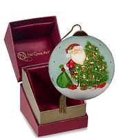 Ne' Qwa Art Santa Surprise Hand Painted Glass Ornament