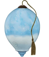 Ne' Qwa Art Snowy Slumber Hand Painted Glass Ornament